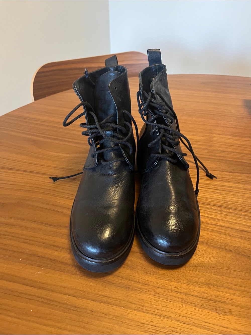 Classic Black Lace-Up Women’s Boots